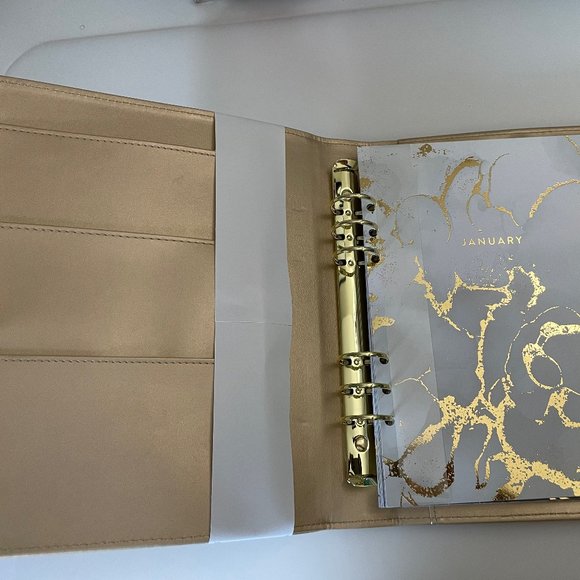 (8x)Recollections 6 Ring Binder w/ 12 Monthly Tab Dividers 8.5" x 10.75” -Gold - Picture 2 of 2